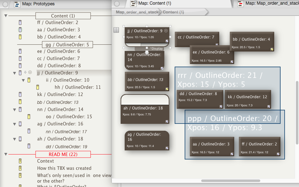 Outline vs. Map Interface