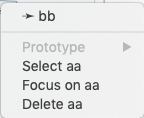 Hyperbolic view context menu.